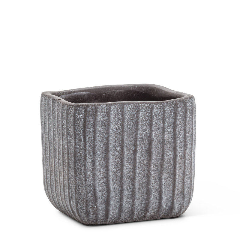 Planter Box, Gray, 3.5" H x 3.5" W x3.5" D