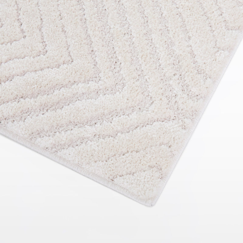 Tapis crème texturé intérieur / extérieur Jacobson, Rectangle 7 pi 10 po x 10 pi