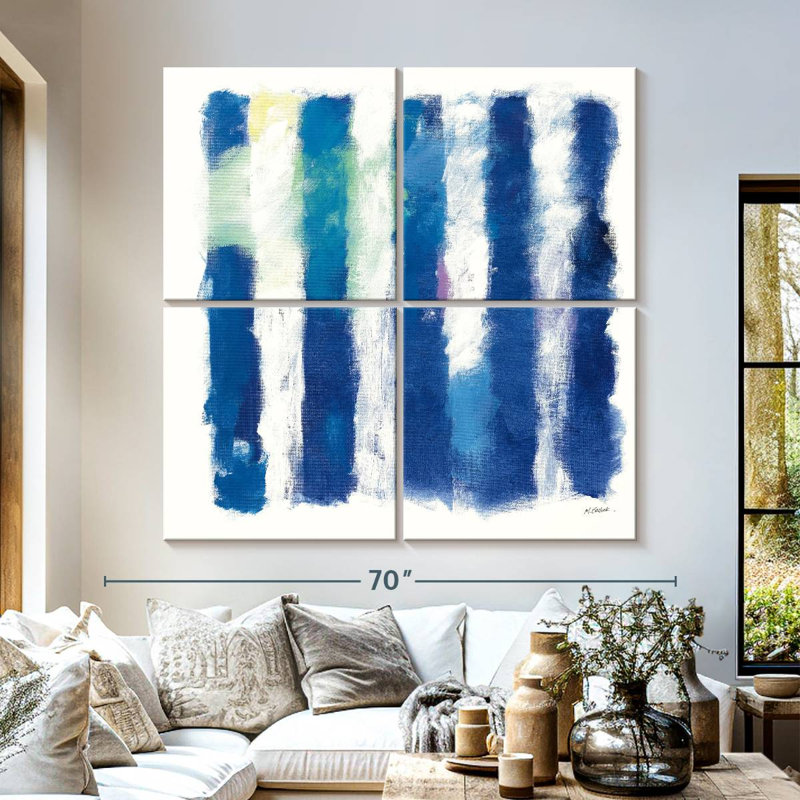 Avery Rhythm And Hue On White, 57" H x 57" W