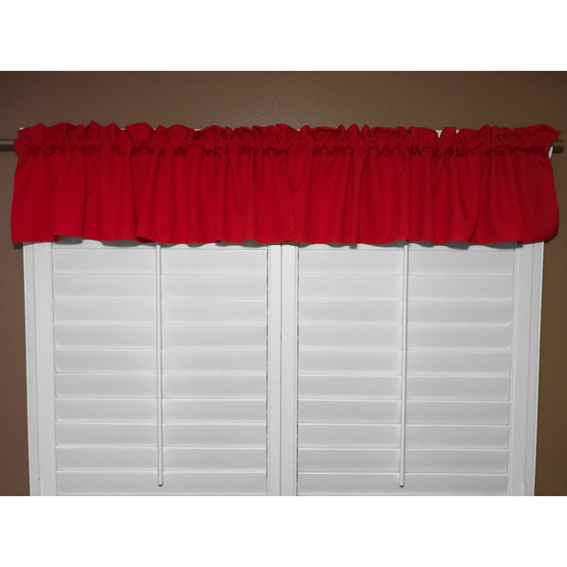 Cantonnière sur mesure l 58 po Pastorella, L 58 po x L 18 po, Rouge