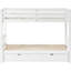 Lit superposé simple au-dessus d'un lit gigogne avec couchette en blanc, peu encombrant, garde-corps, guide d'assemblage pour couchette Rookies, couleur blanche, caractéristiques, placement à votre goût-218854657