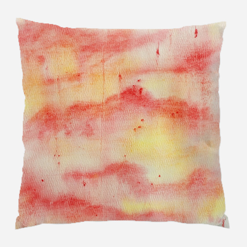 Coussin décoratif aquarelle Mui, Microsuède, Intérieur