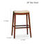 Le tabouret de bar de 30 po de hauteur, blanc avec cuir gris, assure une apparence élégante dans le siège de la cuisine ou du tabouret en cuir, la finition, la création et le confort moderne