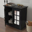 Armoire de rangement avec portes en miroir et tablette réglable