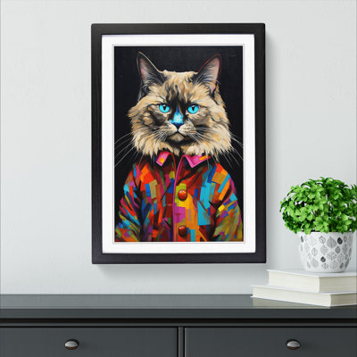 Ragdoll Cat Modern No.2 - Framed Print