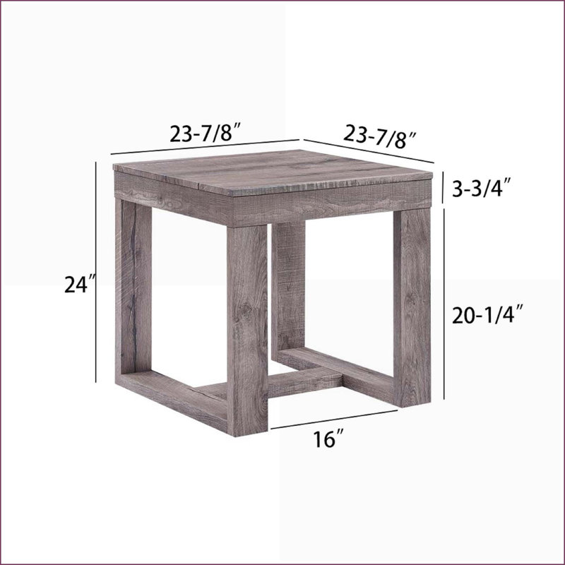 Contemporary Rustic Brown Gray Wood Coffee Table for Living Room - Sturdy and Easy to Assemble