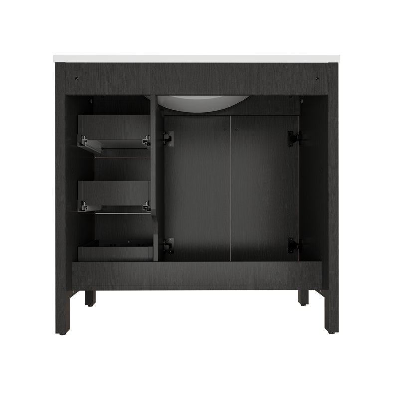 Meuble-lavabo simple 35,43 po avec comptoir d'évier