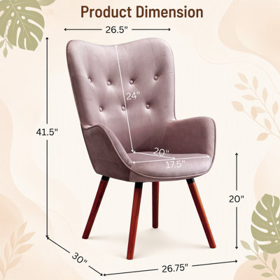 Fauteuil d'appoint capitonné exquis avec coussins en mousse haute densité et structure en bois massif pour une expérience de maison luxueuse