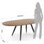 Amalah Extendable Oak Oval Metal Base Dining Table