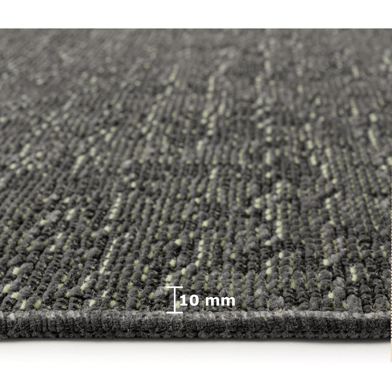 Ruglenza Modern Woven Rug - Washable Soft Touch Carpet, Non Slip Base, Easy Clean Wool Blend Texture, Decorative Area Rug for Living Room & Bedroom