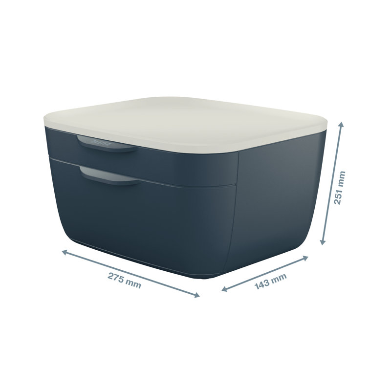Cosy Plastic Desk Organiser, Grey