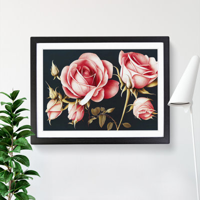 Harmonious Rose Flowers - Single Picture Frame Print