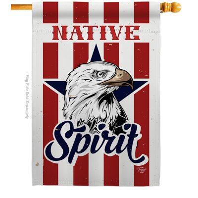 Coussin décoratif en polyester 2 faces 40 x 28 po native spirit-impressions drapeau pour la maison