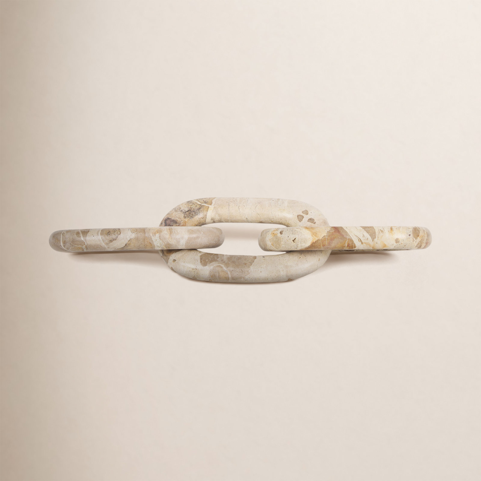 Pinehurst Genuine Marble Sculpture, 1.06" H x 13.25" W x 4.25" D, Beige