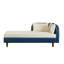 Canapé de rangement 65 po en polyuréthane bleu marine et beige-1684513082