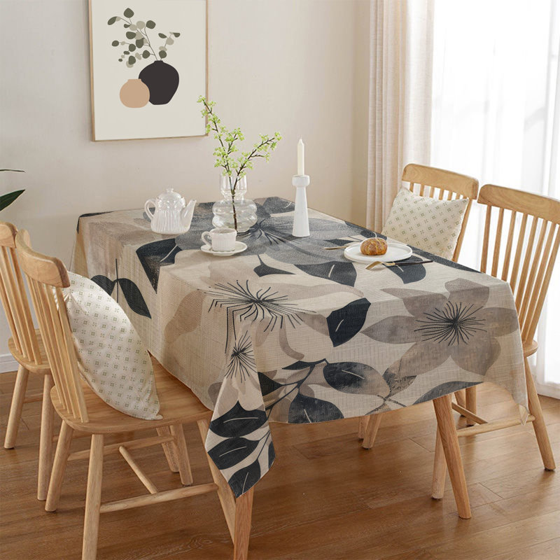 Durable Tablecloth, 50% Cotton / 50% Polyester, 55.1 x 118.1 inches | Machine Washable at 86°F, Tumble Dryer Safe, Ironable | Perfect for Dining Room, Parties & Everyday Use, Elegant Design & Easy Care