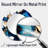 Palozie Abstract Marble Geode Blue II - Marble Wall Mirror, Blue Round Decorative Mirror, Printed Metal Art-946607235