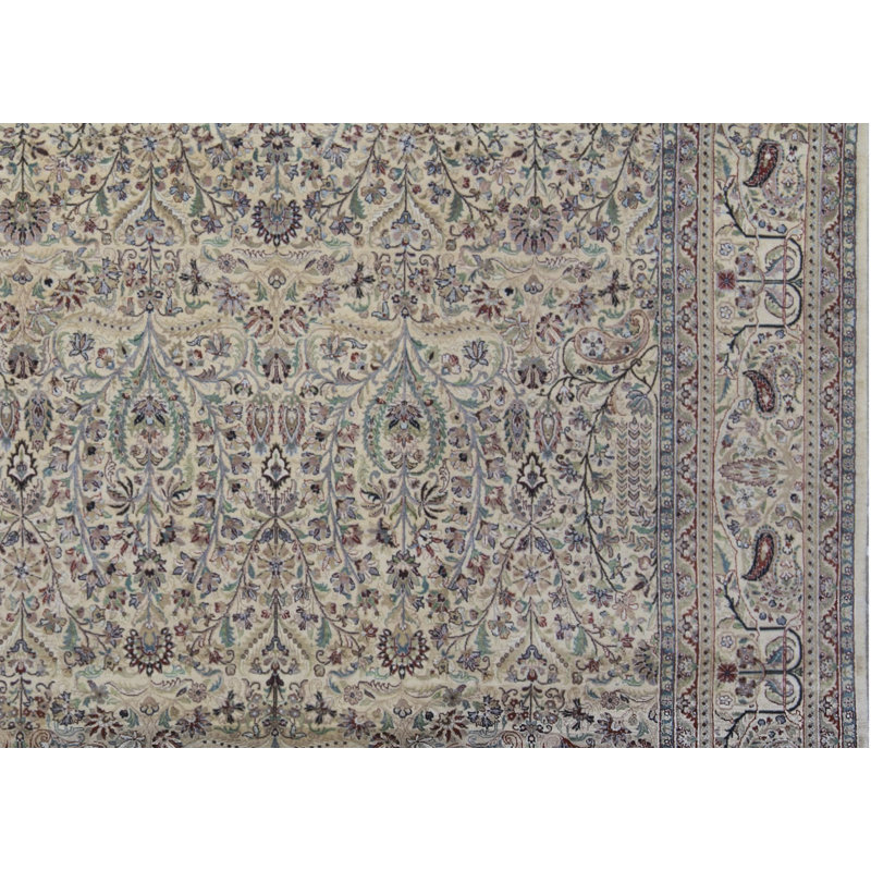 Tapis brun de haute qualité noué à la main