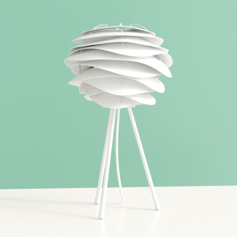Carmina Tripod Lamp, White, White