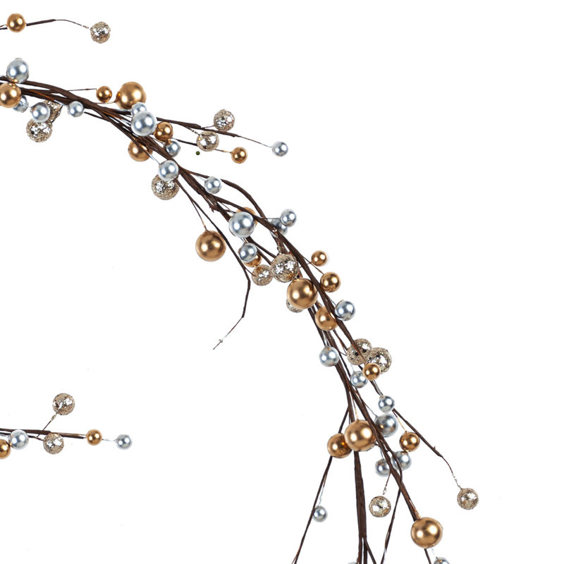 5' Glitter and Gold Holiday Garland