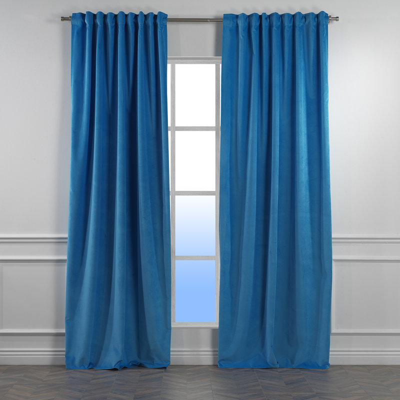 Decorative Double Panel in Matt, Extra Wide X Extra Long, L 52 po x L 120 po, 42 - bleu Honolulu