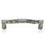 3-1/2” C TO C NANTUCKET PULL; CLEAR CRYSTAL BURNISH SILVER FINISH-1625986594