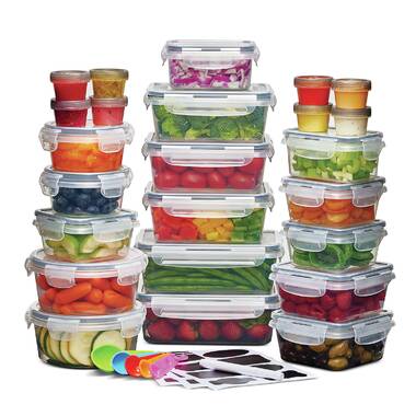 JoyJolt JoyFul 24pc(12 Airtight, Freezer Safe Food Storage Containers and  12 Lids), Pantry Kitchen Storage Containers, Glass Meal Prep Container for