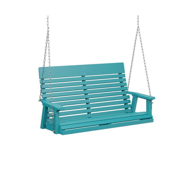 Berlin Gardens Casual Back Regular Swing With Stainless Steel Chains, Aruba Blue, 52"