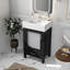 Meuble-lavabo de 20 pouces avec lavabo en céramique et beaucoup de rangement - pour les petites salles de bain-213080790
