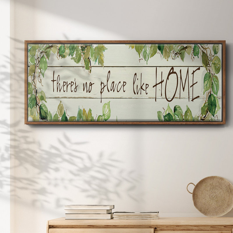 No Place Like Home - Toile encadrée, H 12 po x l 30 po