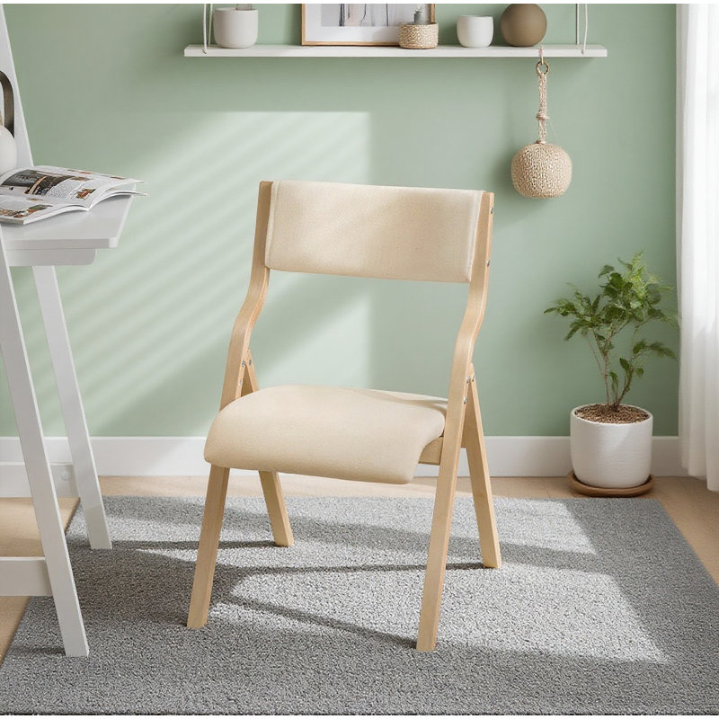 Carreiro Padded Banquet Folding Chair 1, Beige