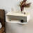 Kija Minimalistic Metal Floating Nightstand – Wall-Mounted Bedroom Side Table - White-1555718204