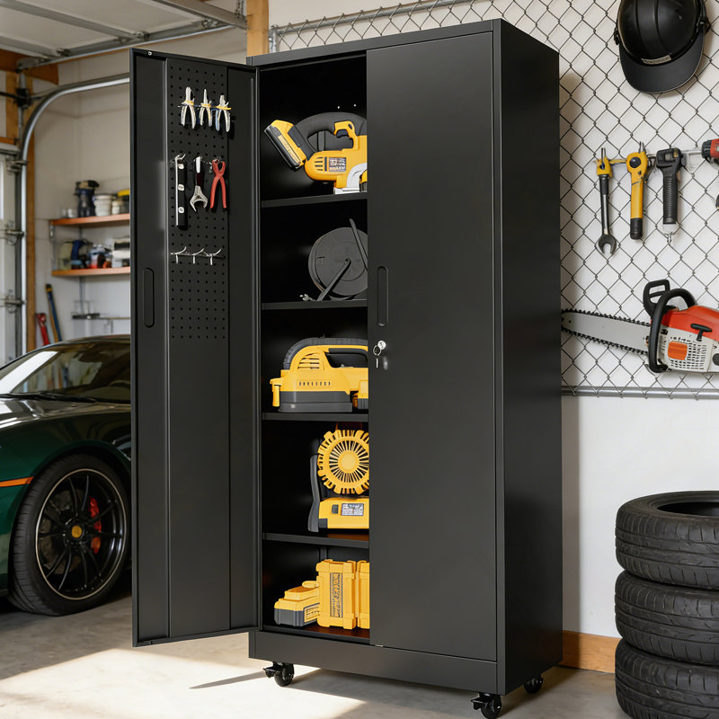 Armoire de rangement en métal avec portes verrouillables Rolling