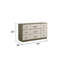 Commode 9 tiroirs Gem Modern Style en bois beige et brun