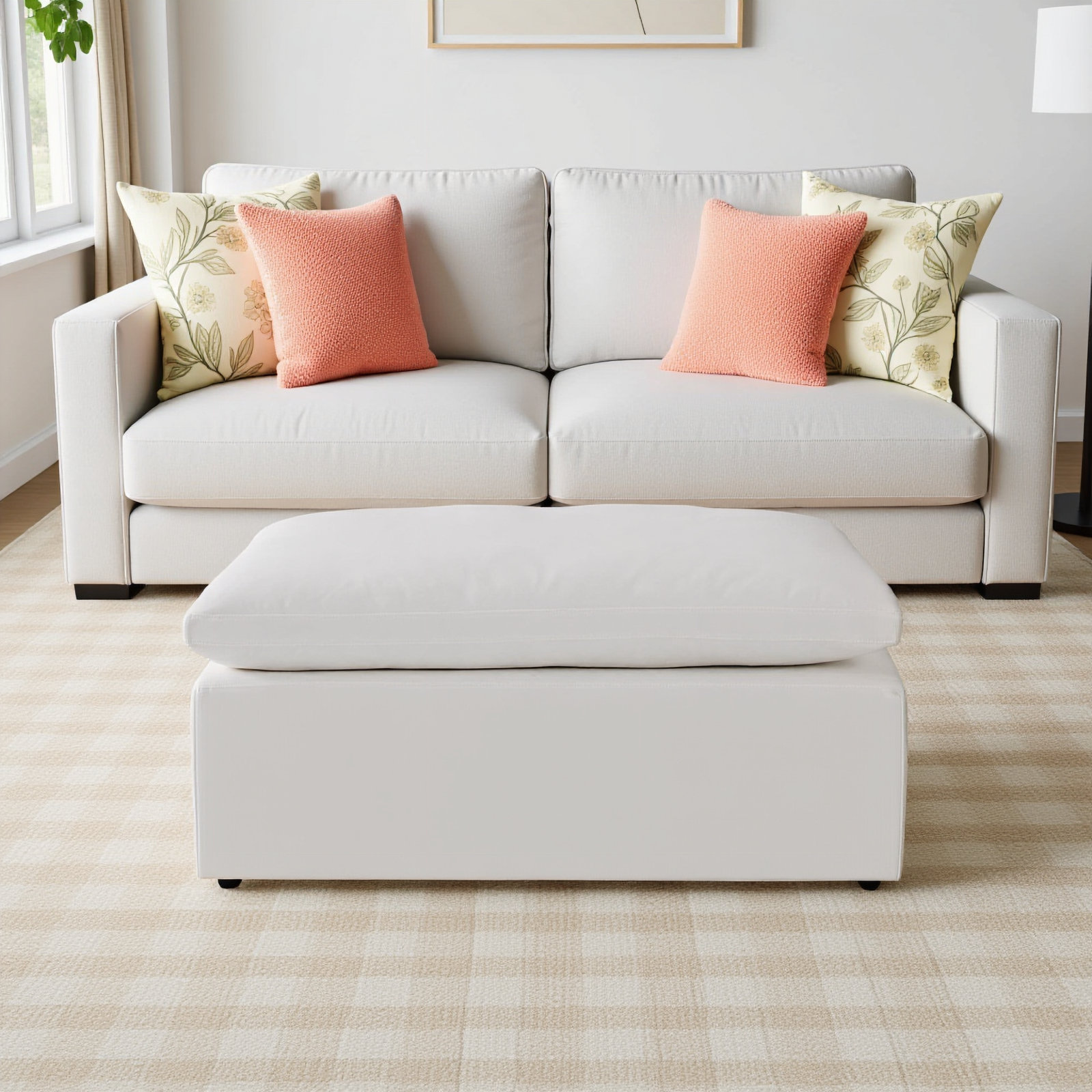 Calana 44" Ottoman, Pearl