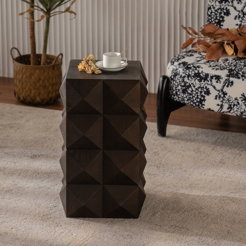 Table basse rétro 23,62 po, Brun