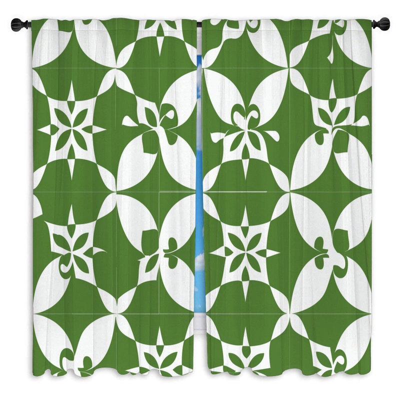 Motif de rideaux de fenêtre Botanical Simple Clean Drapes - 2 panneaux, L 56 po x L 78 po