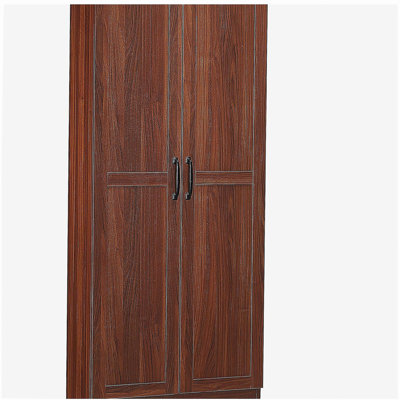 HOMCOM 63" 2-Door Kitchen Pantry, Freestanding Storage Cabinet with 5-tier Shelving and 2 Adjustable Shelves for Dining Room, Brown