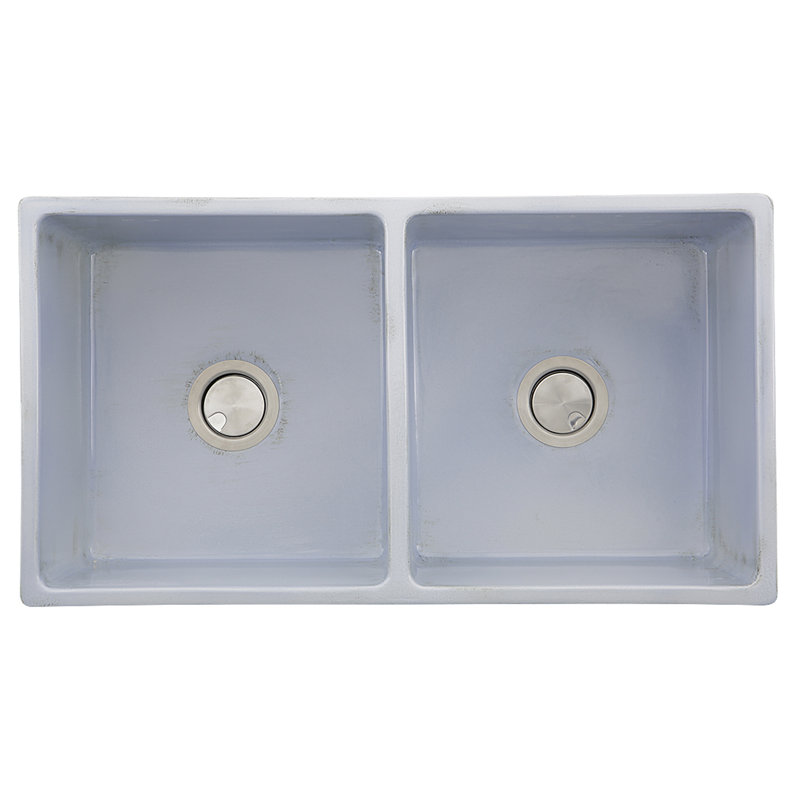 Vineyard 33'' L Farmhouse Double Basin Kitchen Sink, Shabby Sugar