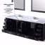 Ensemble de meuble-lavabo double double 84 po x 22 po avec plateau en marbre de Carrare et robinet-971894074-971894079