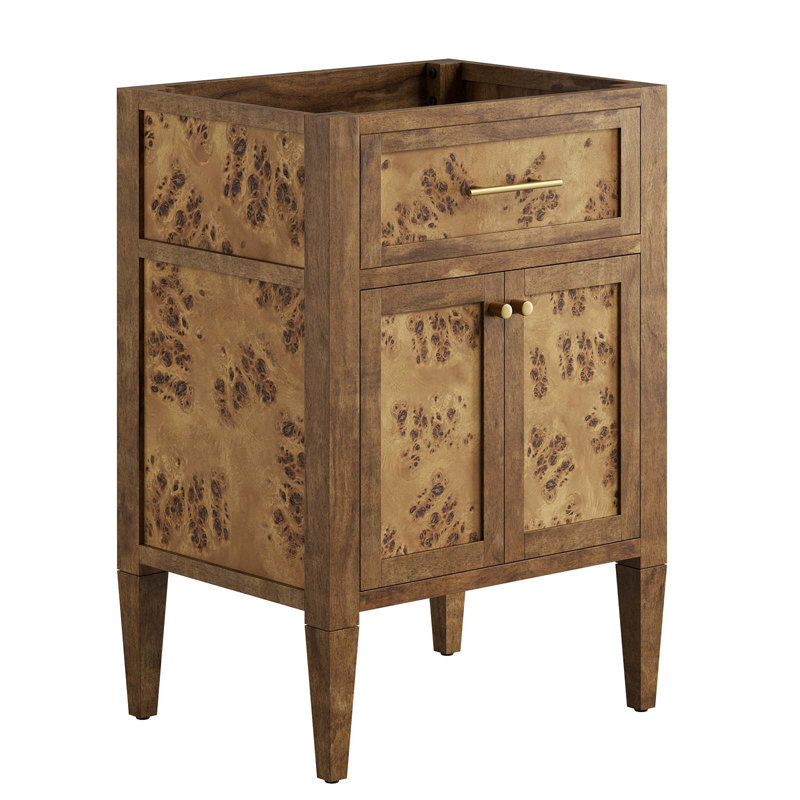 Base de meuble-lavabo simple 23 po Modway Elysian seulement, Brun