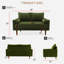Canapé Masterson moderne, canapé en velours de 58 pouces pour le salon, coussins à ressorts, coussins modernes à assemblage facile avec coussin décoratif pour petits espaces-357766207