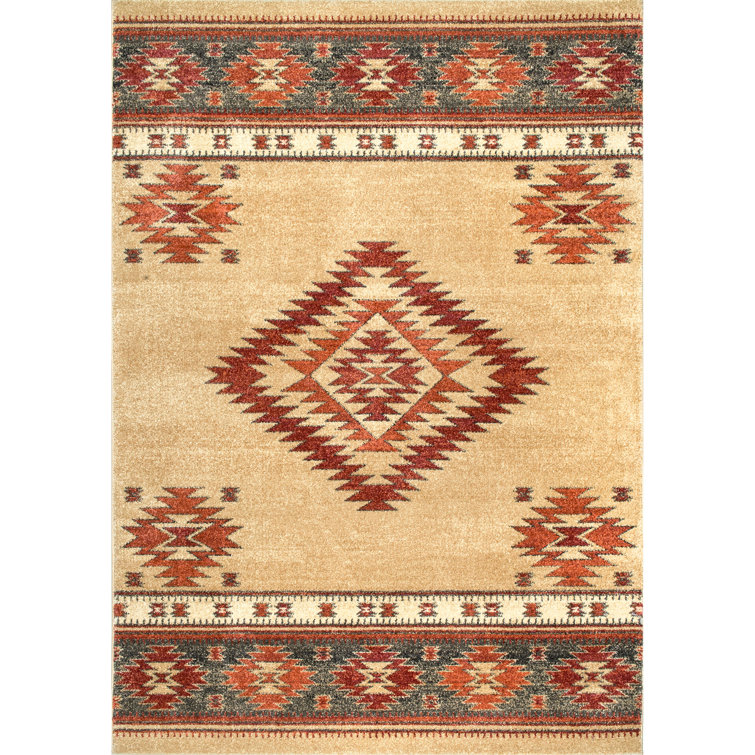 Tapis beige / rouge Oswego