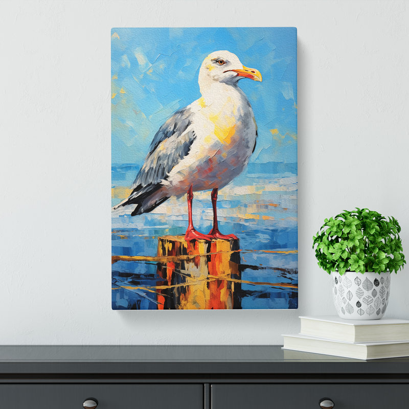 Seagull Expressionism - Print, 60cm H x 40cm W x 3cm D