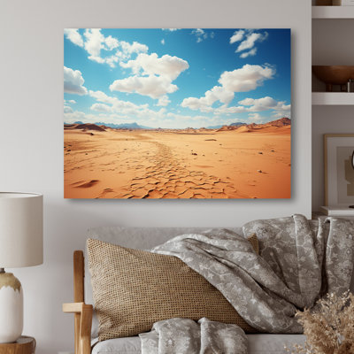 Horizon aride sur désert du Sahara - désert, art mural en métal