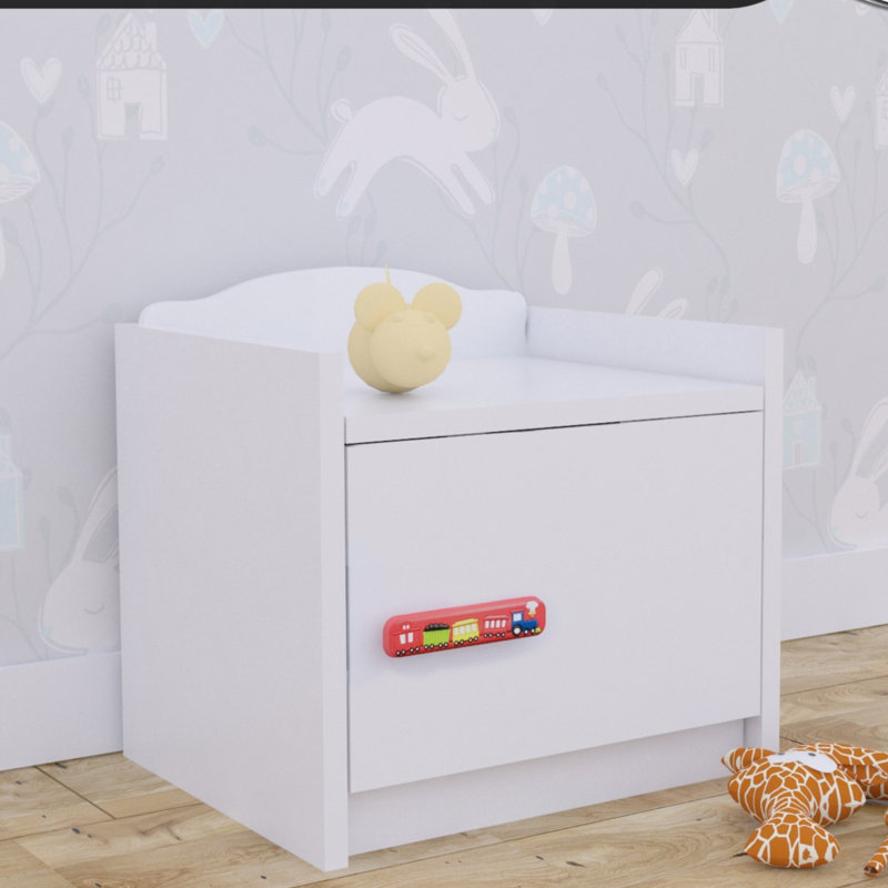 Baby Mix 1 Drawer Nightstand, Red