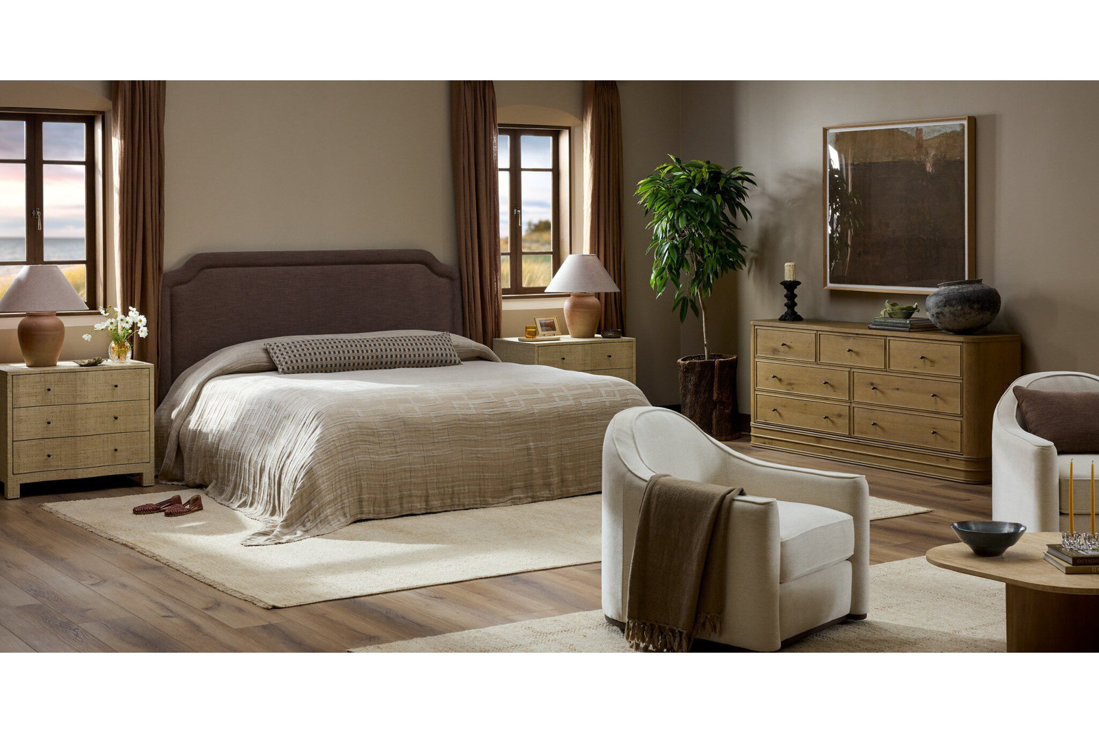 Ellery 76.5 " Oak Double Dresser