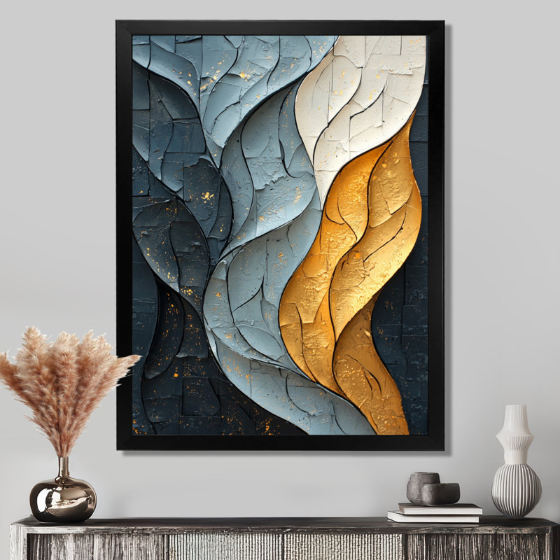 Springville - Abstract Canvas Prints, Black, 20" H x 12" W, Single Picture Framed Print