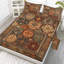 Ensemble de literie 4 pièces à motif géométrique rétro bohémien - drap-housse toutes saisons, drap plat et 2 taies d'oreiller, collection Minimalist Comfort-123387964