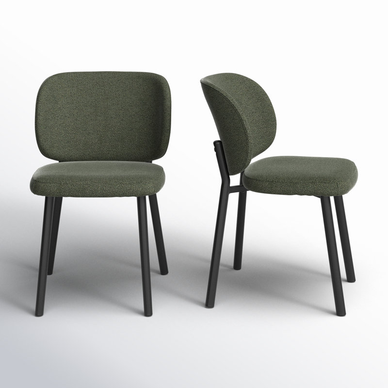 Corine Upholstered Dining Chair, Forest Green